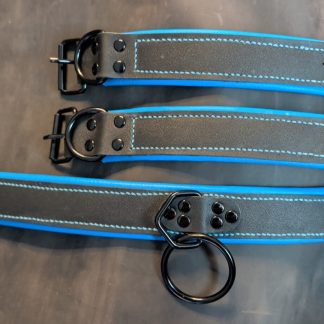 Blue Cuffs & Collar Set